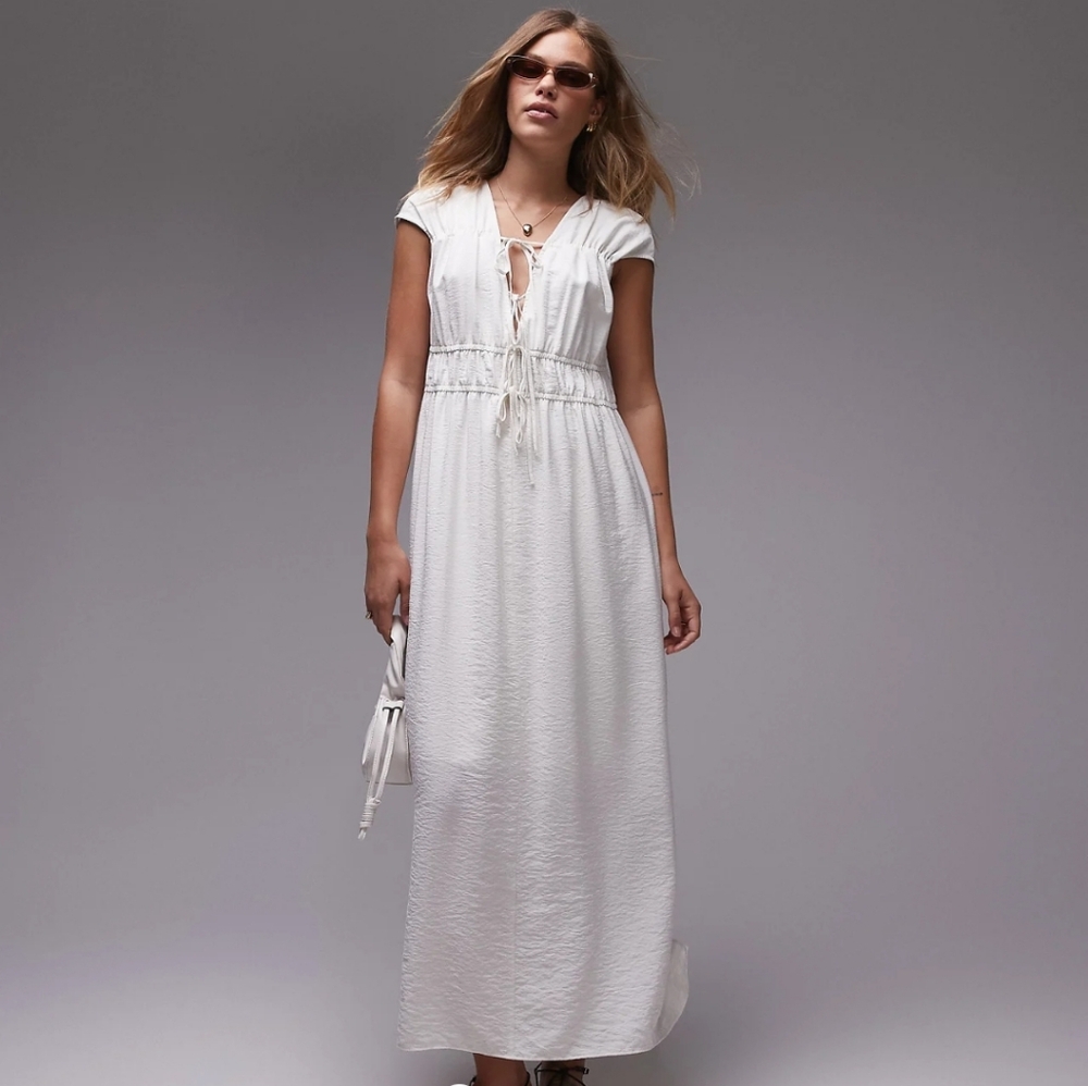 Topshop Tie Front Dress
